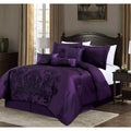 Royale Jacquard Floral 7 Piece Comforter Set