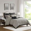 Reed Gray Elegance Jacquard 9-Piece King Comforter Set