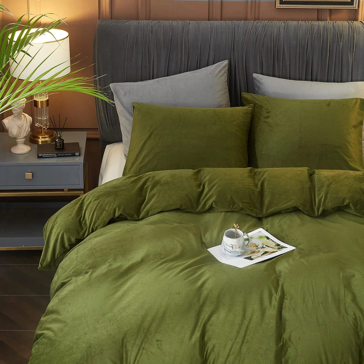 Velvet Duvet Cover Set 3Pcs Luxury Comforter Cover