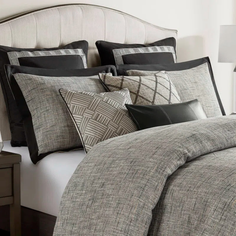 Reed Gray Elegance Jacquard 9-Piece King Comforter Set
