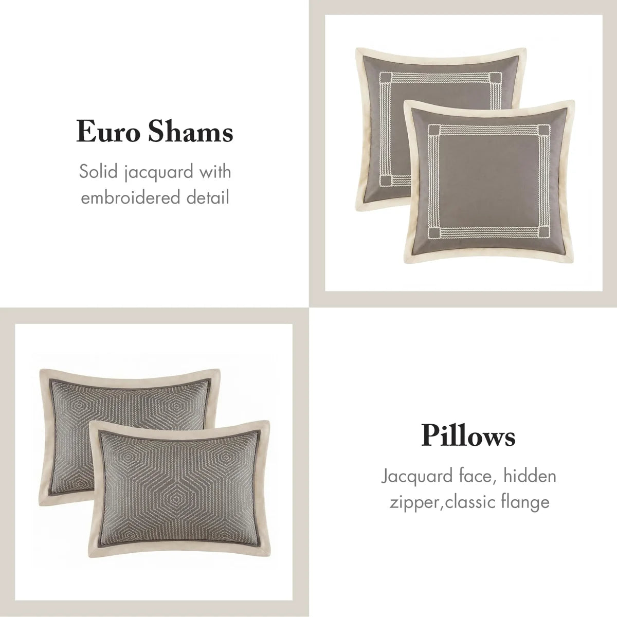 Shades of Serenity Luxury Jacquard Comforter Set